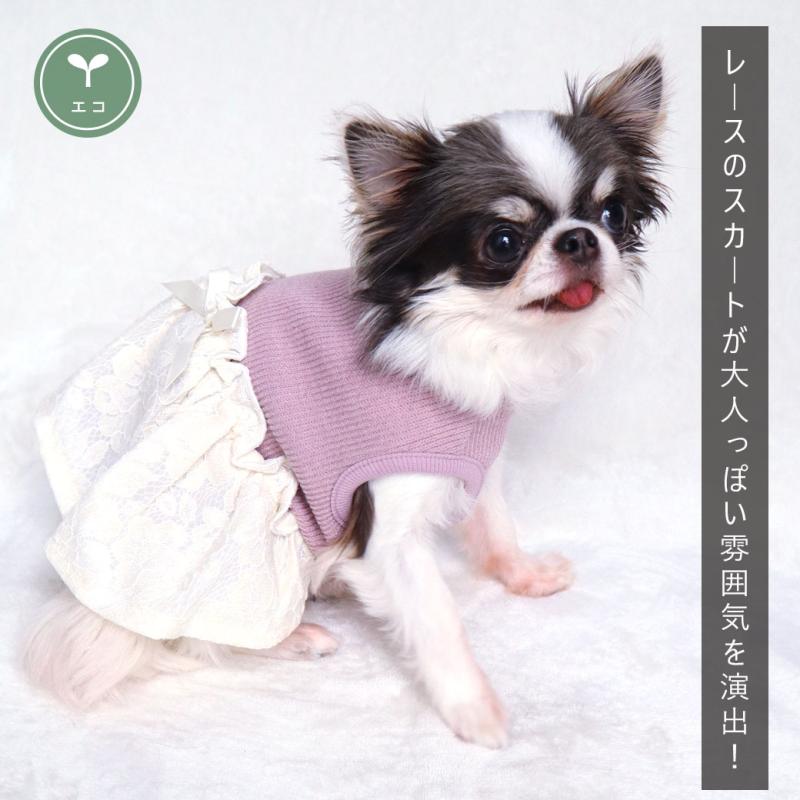 iDog レーススカートワンピ