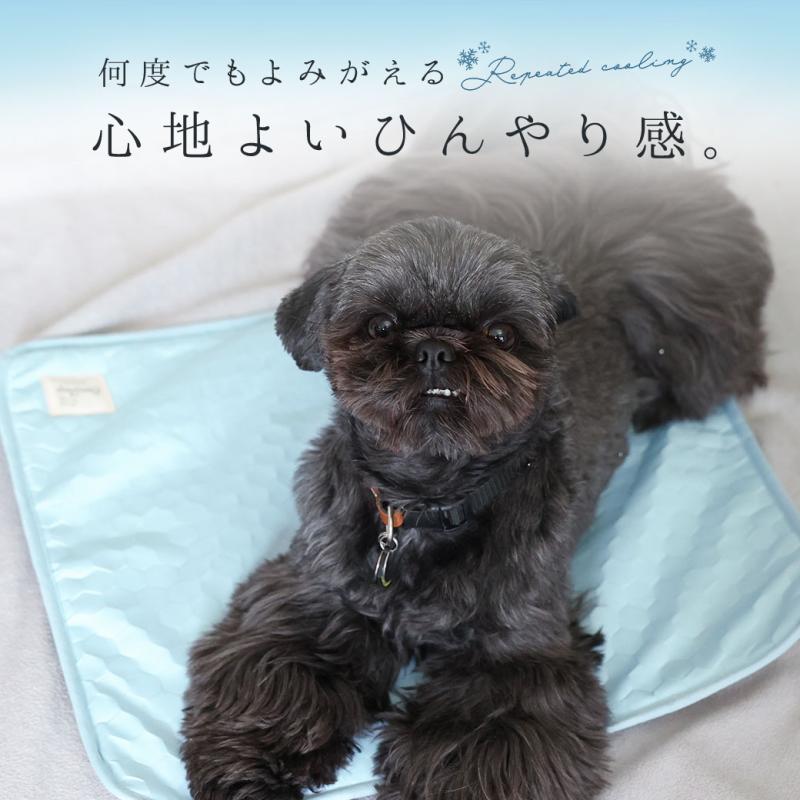 IDOG&ICAT ひんやり吸熱敷きパッド PCM Mサイズ 滑り止め付き