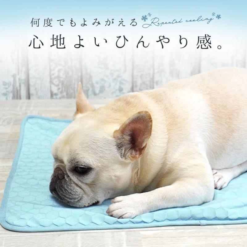 IDOG&ICAT ひんやり吸熱敷きパッド PCM Lサイズ 滑り止め付き